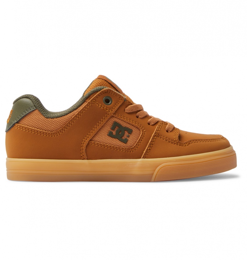 Dark Chocolate / Wheat / Gum DC Shoes Pure Elastic - Shoes 8-16 | DILACB-453