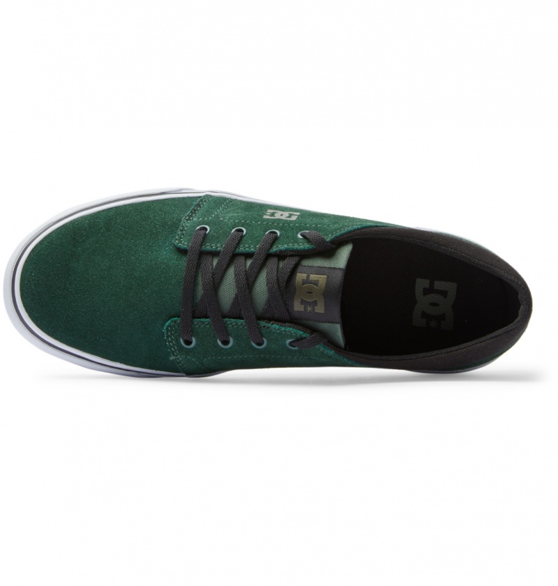 Dark Green DC Shoes Trase - Suede Shoes | EKXSIW-845