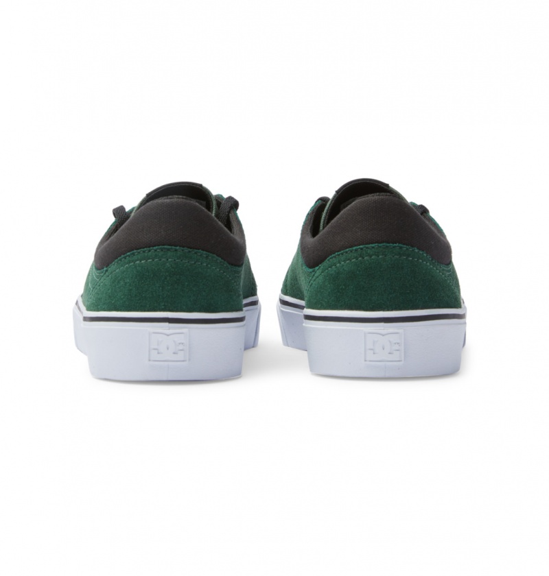 Dark Green DC Shoes Trase - Suede Shoes | EKXSIW-845