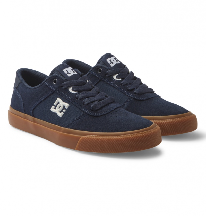 Dark Navy DC Shoes Teknic - Leather Shoes | CGEJFH-835