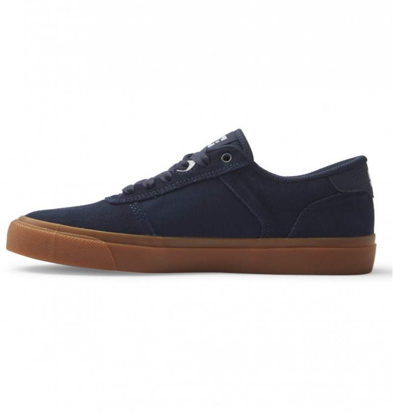 Dark Navy DC Shoes Teknic - Leather Shoes | CGEJFH-835