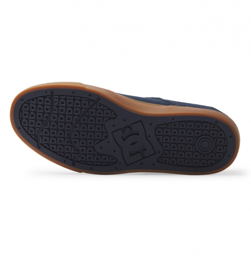 Dark Navy DC Shoes Teknic - Leather Shoes | CGEJFH-835