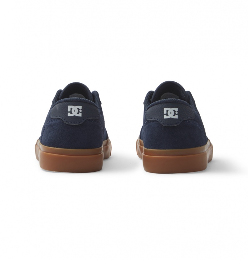 Dark Navy DC Shoes Teknic - Leather Shoes | CGEJFH-835