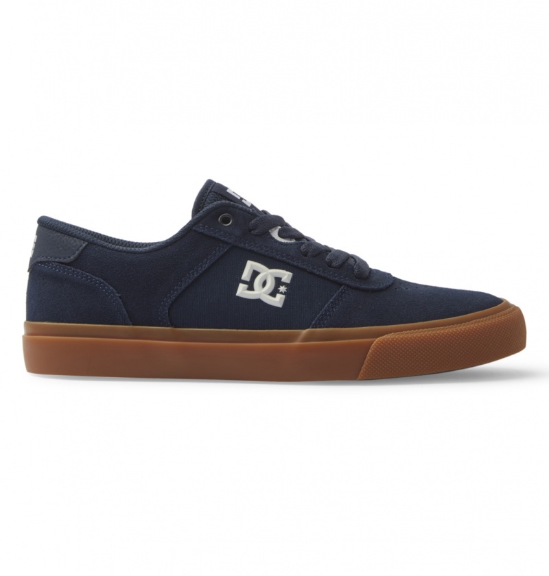 Dark Navy DC Shoes Teknic - Leather Shoes | CGEJFH-835