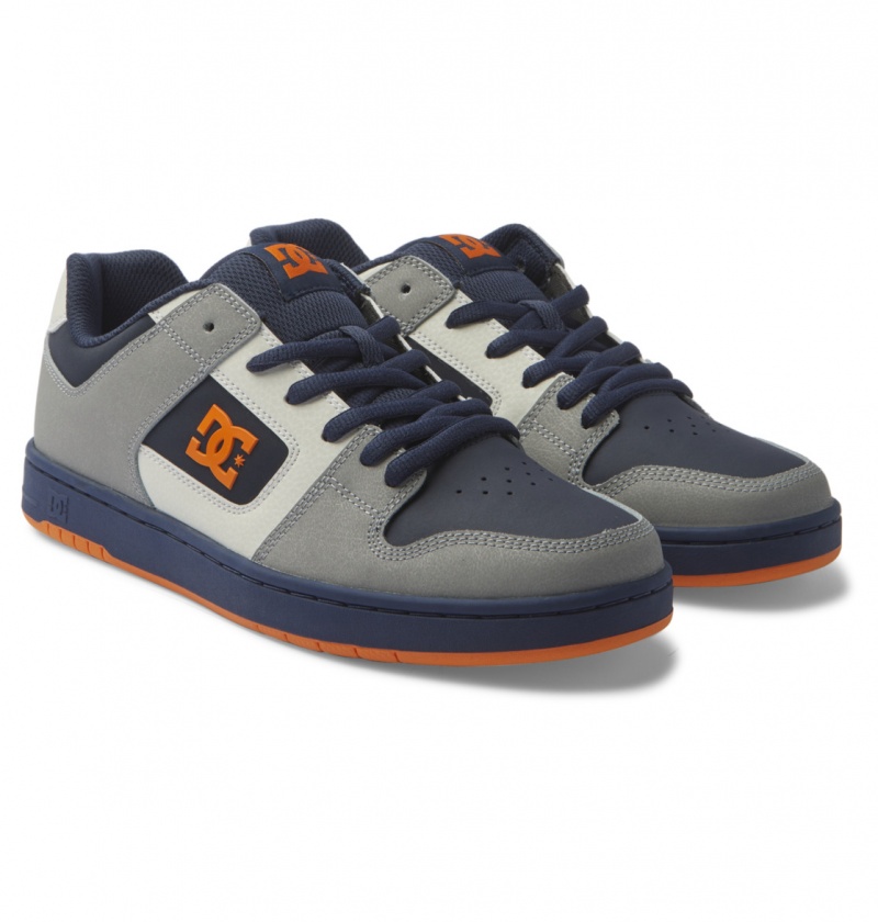 Dc Navy / Orange DC Shoes Manteca - Leather Shoes | CXBDQK-029