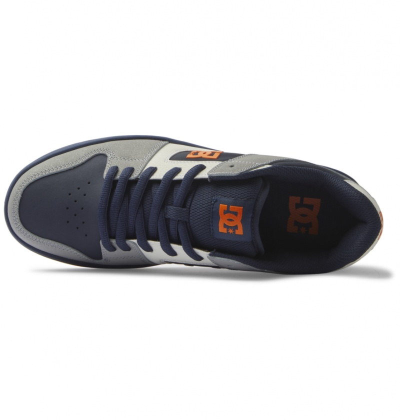 Dc Navy / Orange DC Shoes Manteca - Leather Shoes | CXBDQK-029