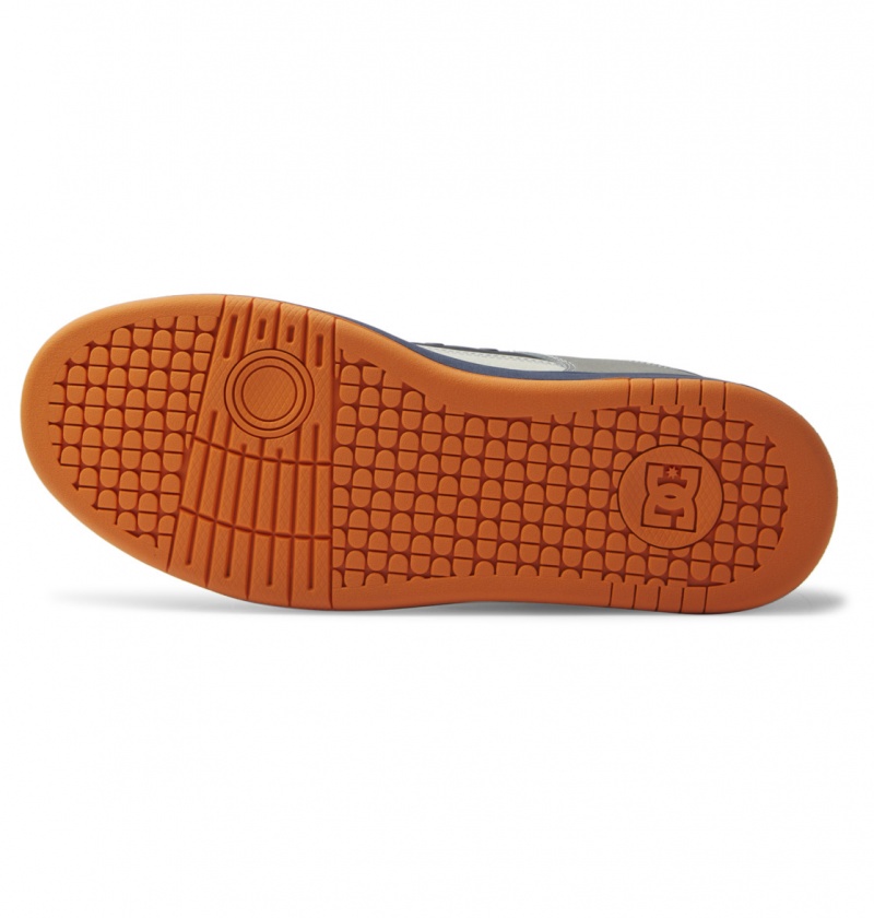 Dc Navy / Orange DC Shoes Manteca - Leather Shoes | CXBDQK-029