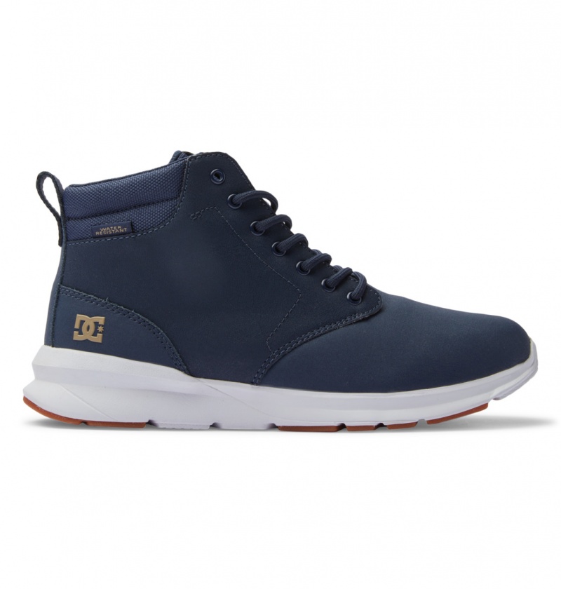 Dc Navy / White DC Shoes Mason 2 - Water Resistant Leather Shoes | HZAMXK-201