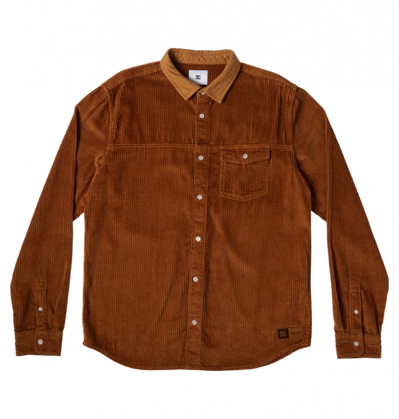 Dc Wheat DC Shoes Closed Lines - Long Sleeve Shirt | YWGRJB-741