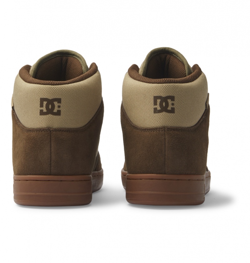 Dk Choc / Military DC Shoes Manteca 4 Hi Wr - High-Top Leather Shoes | KJWYRF-156