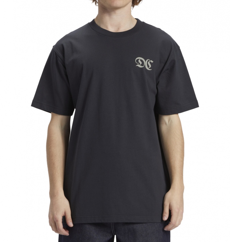 Ebony DC Shoes The Issue - T-Shirt | SVOHLM-186