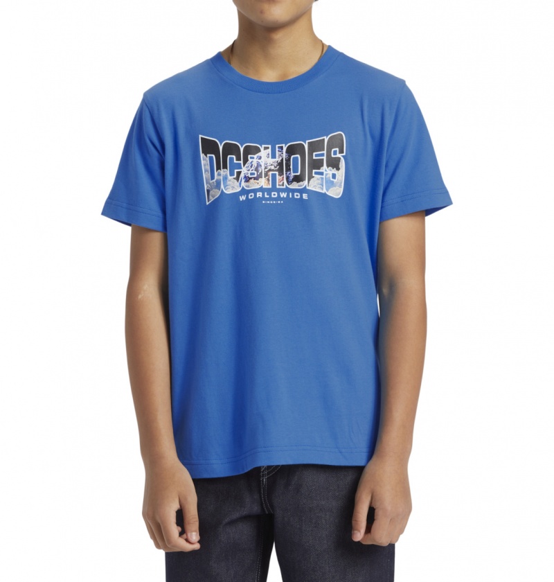 French Blue DC Shoes Astro - T-Shirt 8-16 | JMLYOQ-506