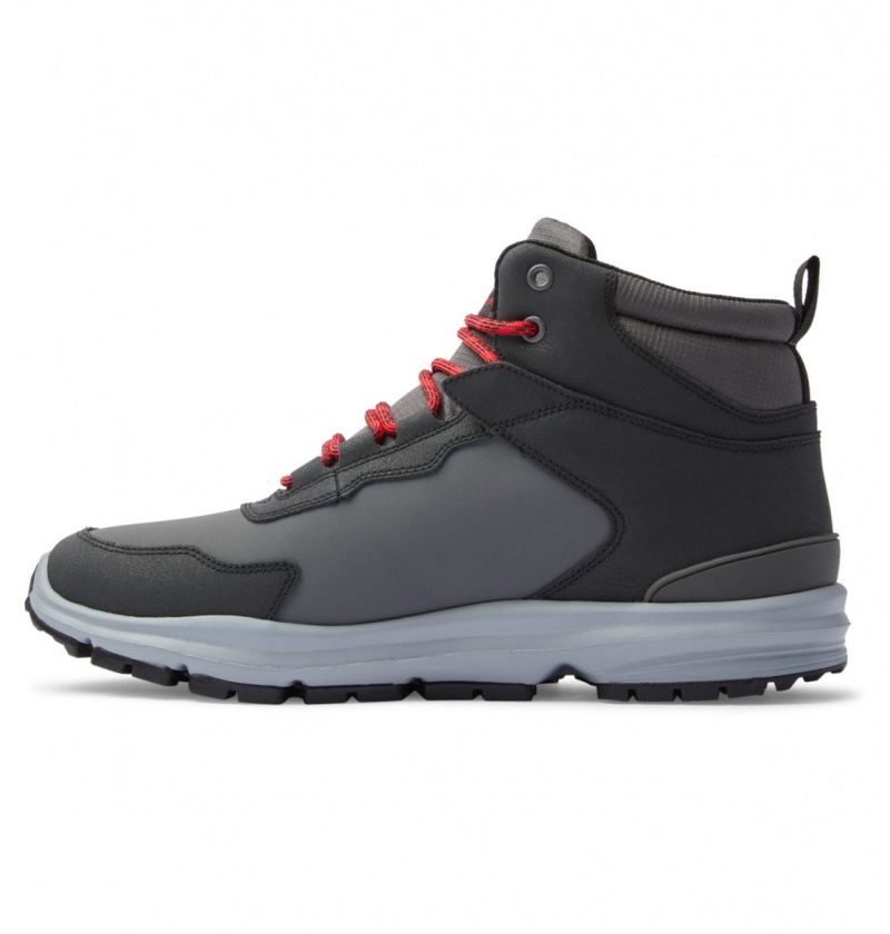 Grey / Black / Red DC Shoes Mutiny - Leather Boots | ZCDHJS-571