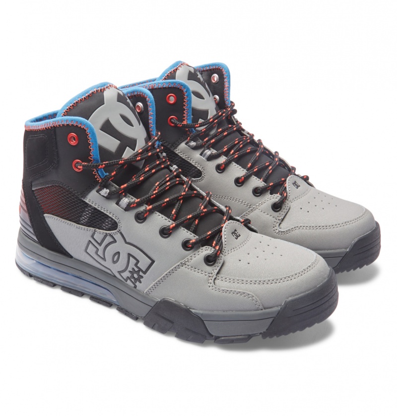 Grey / Blue Ashes DC Shoes Versatile Hi WR - Lace-Up Boots | WRINJH-401