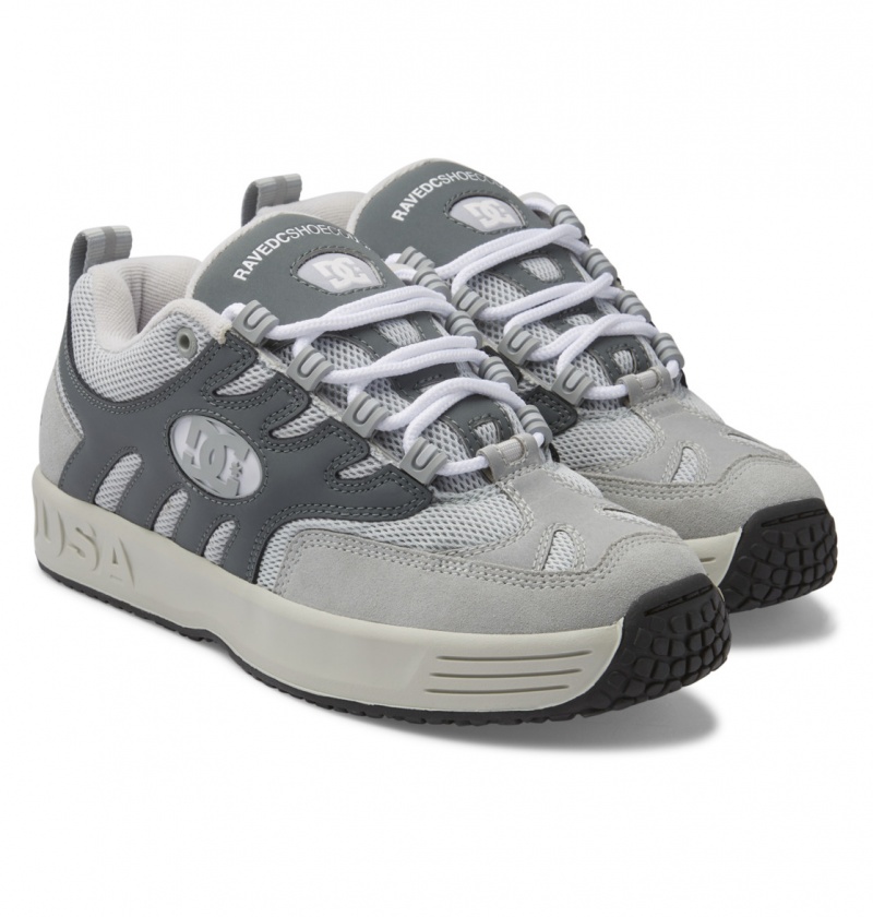 Grey / Grey / Grey DC Shoes Lukoda x Rave - Leather Shoes | BUVYKO-073