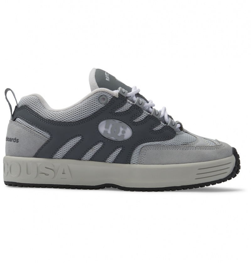 Grey / Grey / Grey DC Shoes Lukoda x Rave - Leather Shoes | BUVYKO-073