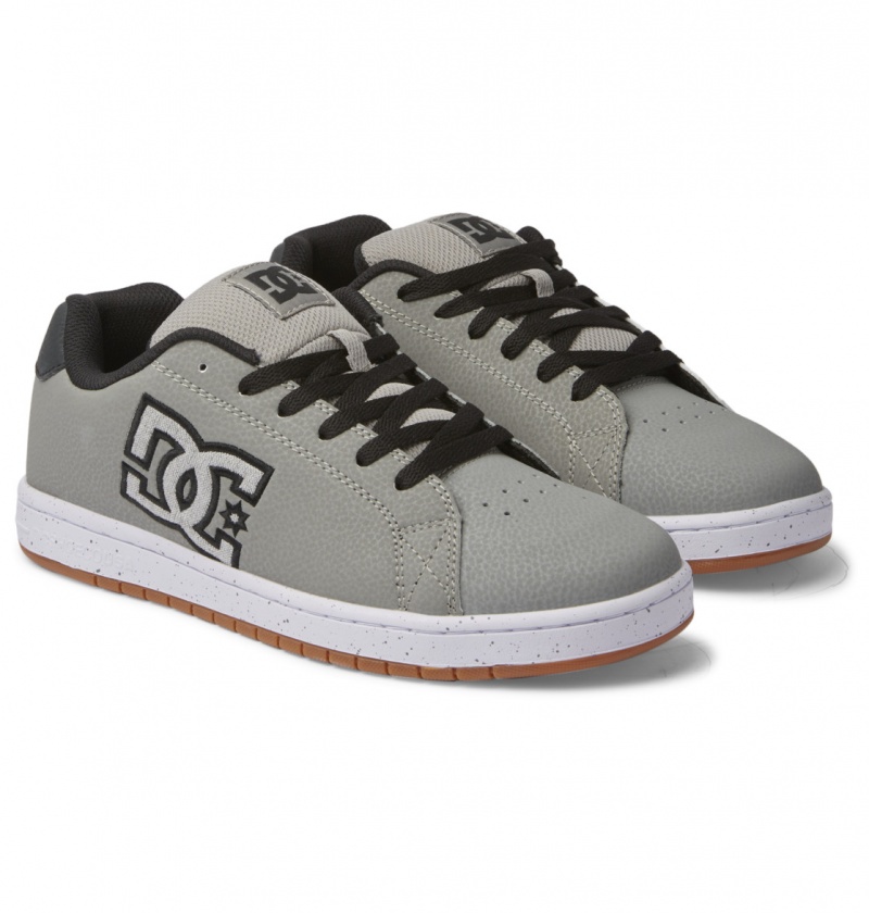 Grey / Grey / White DC Shoes Gaveler - Leather Shoes | BZOULR-215