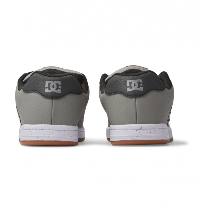 Grey / Grey / White DC Shoes Gaveler - Leather Shoes | BZOULR-215