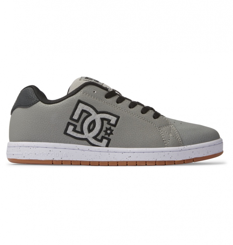 Grey / Grey / White DC Shoes Gaveler - Leather Shoes | BZOULR-215