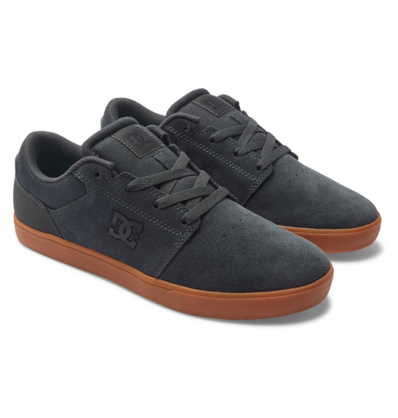 Grey / Gum DC Shoes Crisis 2 - Leather Shoes | QXUNCM-415