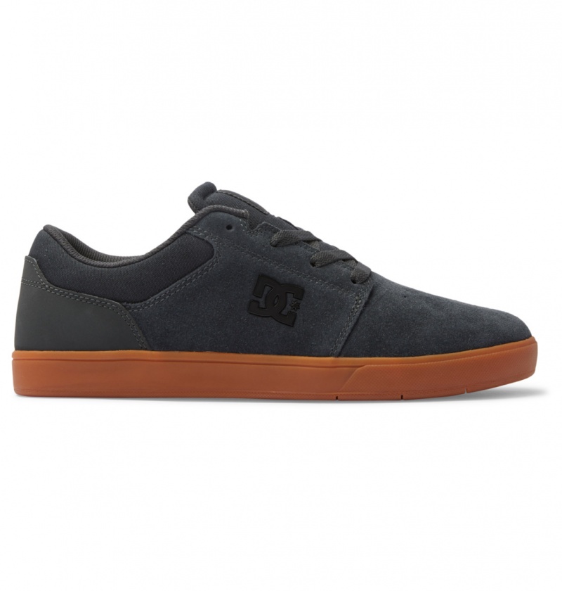 Grey / Gum DC Shoes Crisis 2 - Leather Shoes | QXUNCM-415