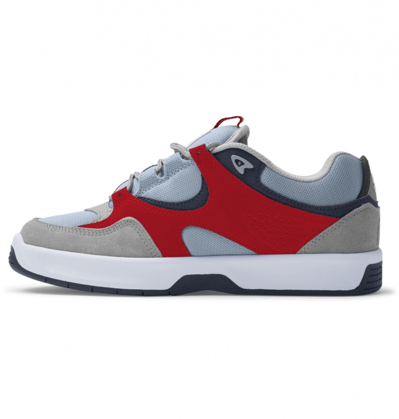 Grey / Red DC Shoes Kalynx Zero S - Leather Skate Shoes | KLQRXZ-081