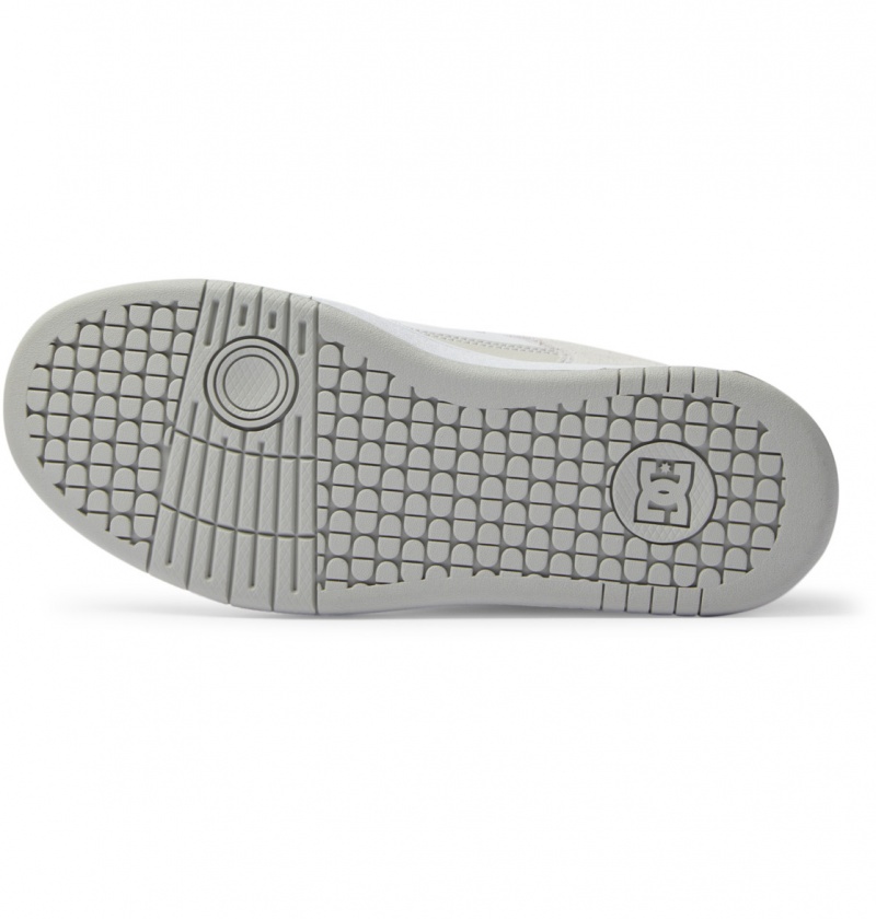 Grey / White DC Shoes Manteca - Leather Shoes | PAGYXE-081