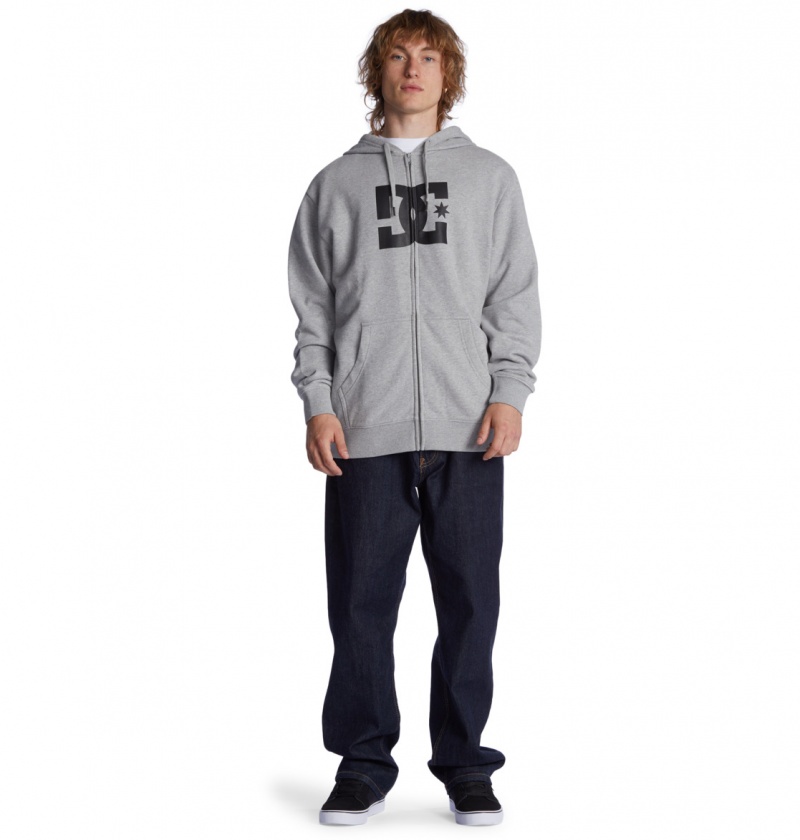 Heather Grey DC Shoes DC Star - Zip-Up Hoodie | OKEJBQ-834