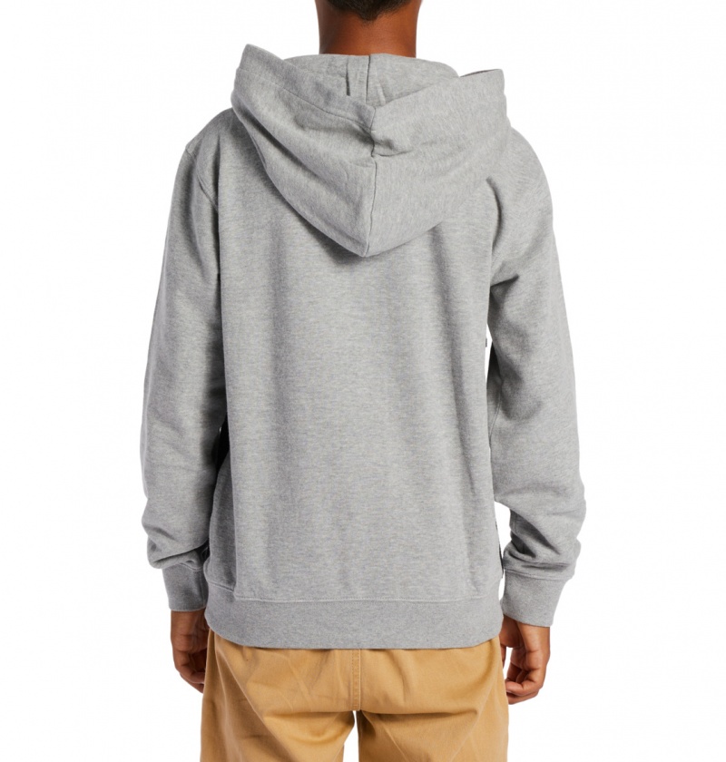 Heather Grey DC Shoes Optics - Zip-Up Hoodie 10-16 | SNCOVW-732