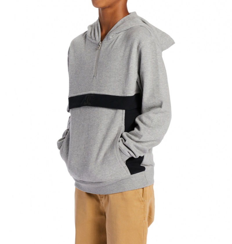 Heather Grey DC Shoes Optics - Zip-Up Hoodie 10-16 | SNCOVW-732