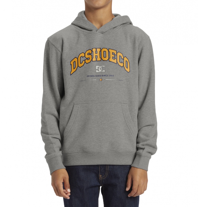 Heather Grey DC Shoes Orientation - Pullover Hoodie 10-16 | MHIANT-490