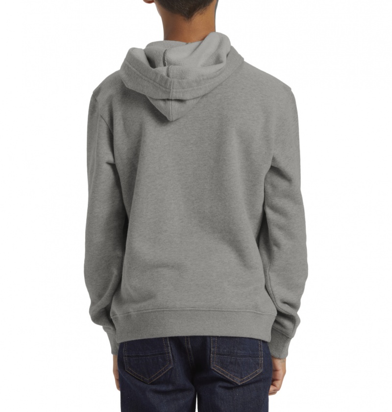 Heather Grey DC Shoes Orientation - Pullover Hoodie 10-16 | MHIANT-490