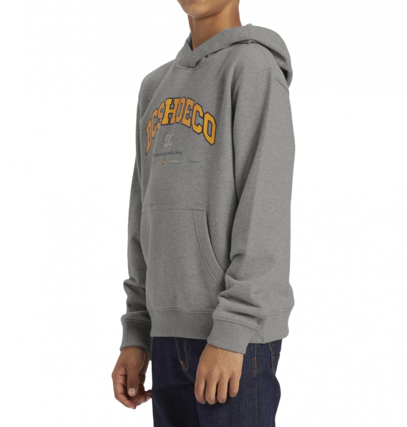 Heather Grey DC Shoes Orientation - Pullover Hoodie 10-16 | MHIANT-490