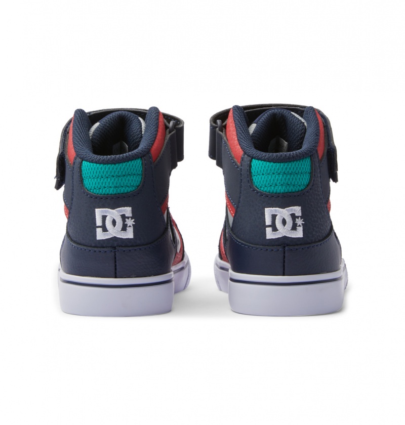 Heather Grey / Navy DC Shoes Pure High-Top EV - High-Top Leather Shoes | ZQNPSV-961