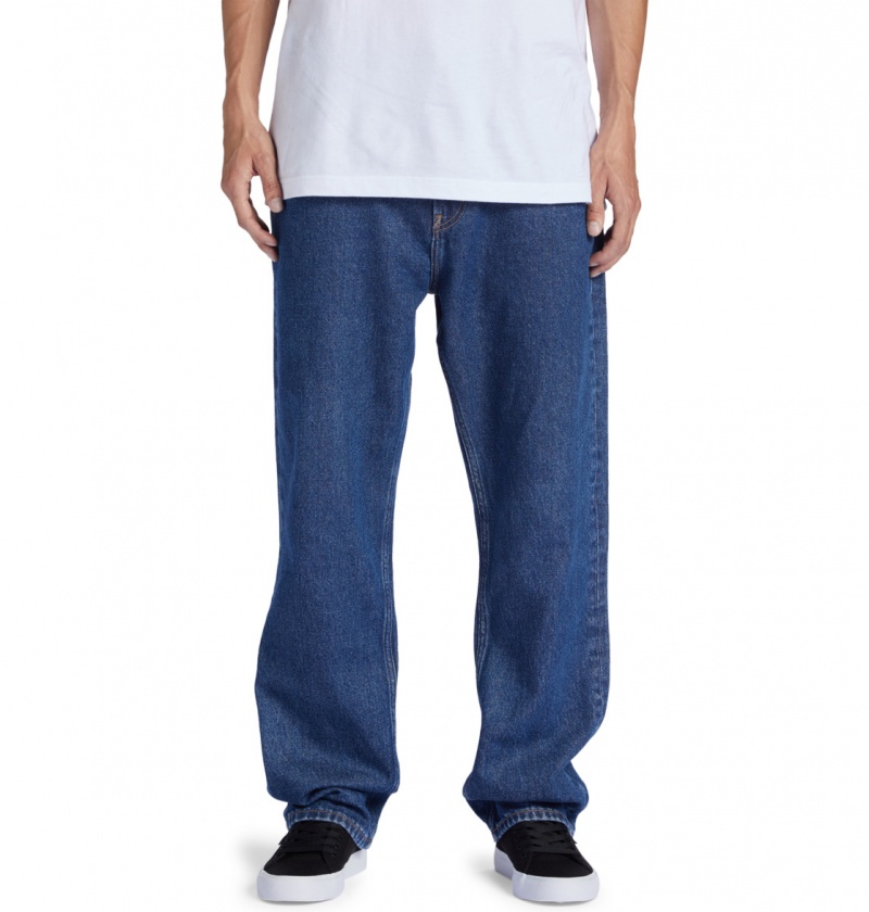 Indigo Dark DC Shoes Worker - Relaxed Fit Jeans | IVPYAU-613