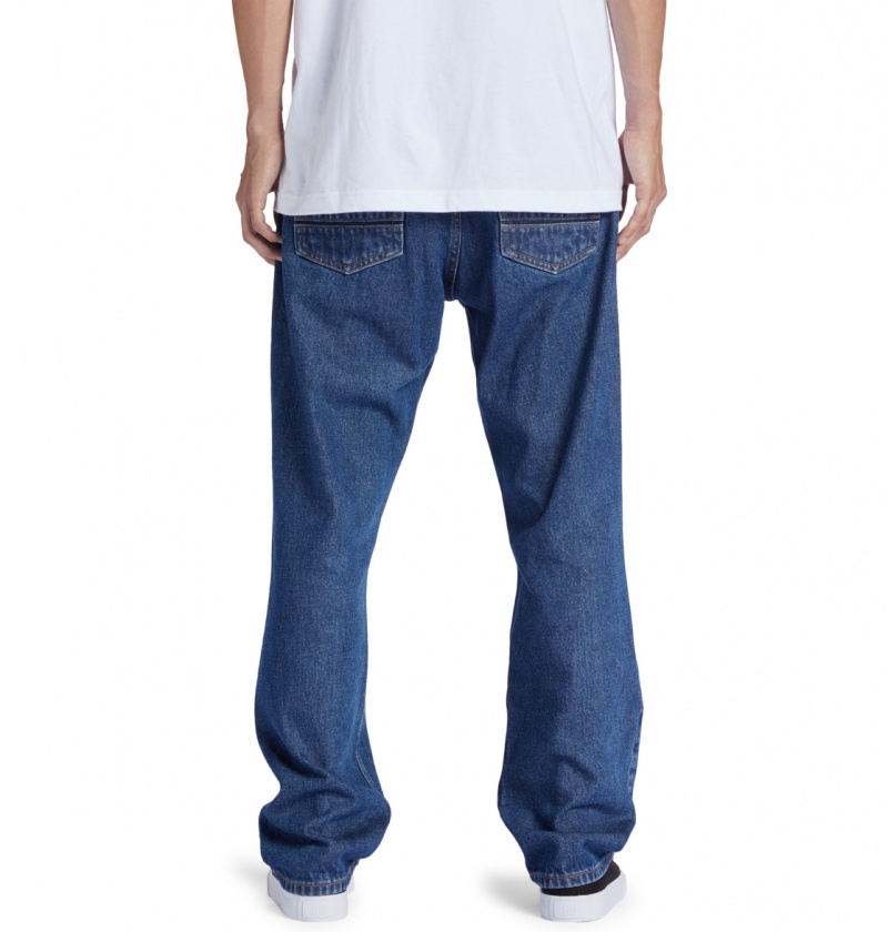 Indigo Dark DC Shoes Worker - Relaxed Fit Jeans | IVPYAU-613