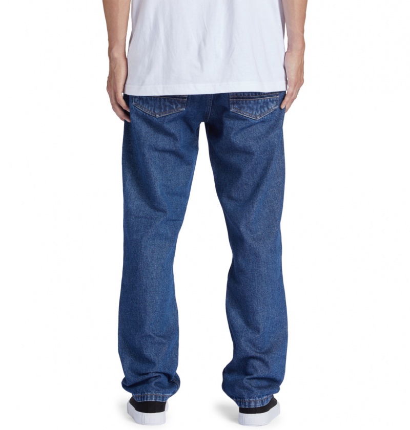 Indigo Dark DC Shoes Worker - Straight Fit Jeans | UFCVKY-391