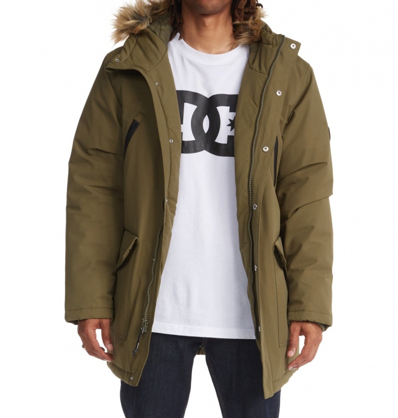 Ivy Green DC Shoes Bamberg - Water-Resistant Parka | SGROQT-485