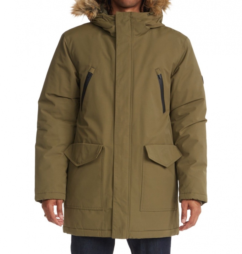 Ivy Green DC Shoes Bamberg - Water-Resistant Parka | SGROQT-485