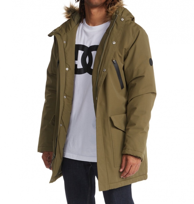 Ivy Green DC Shoes Bamberg - Water-Resistant Parka | SGROQT-485