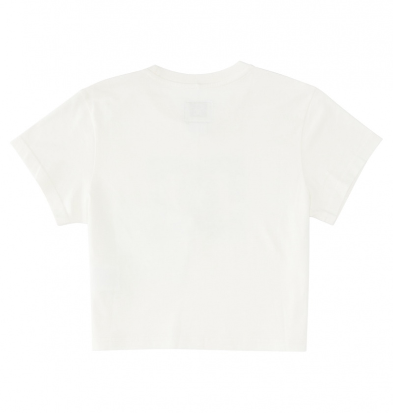 Lily White Enzyme Wash DC Shoes DC Star Fill - Cropped Fitted T-Shirt | UXWSMD-108