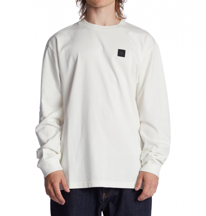 Lily White Garment Dye DC Shoes DC 1994 - Long Sleeve T-Shirt | JHCXRT-281