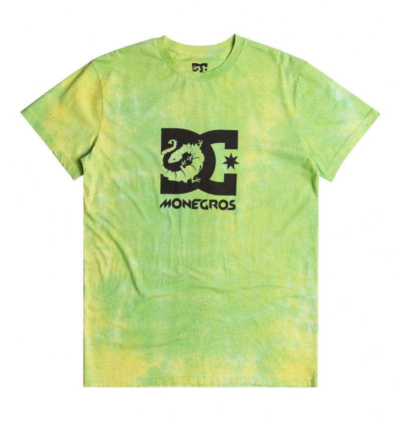 Lime Green DC Shoes x Monegros - T-Shirt | HKBRIA-958