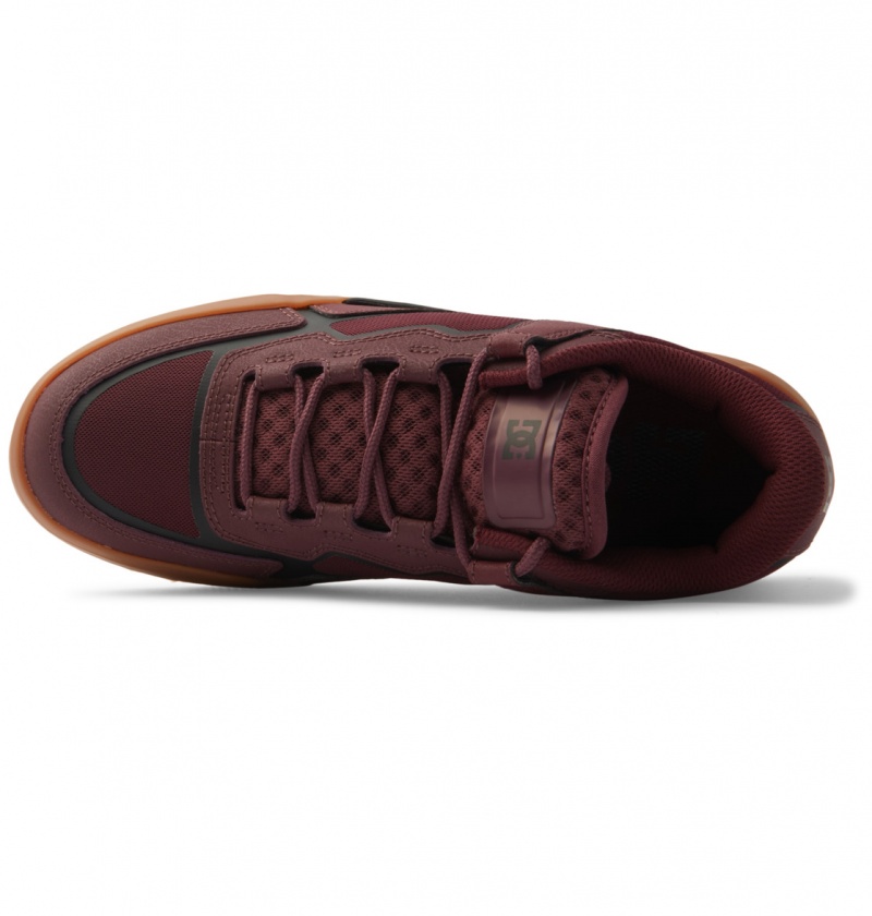 Maroon DC Shoes DC Metric - Leather Shoes | VXNKCM-965