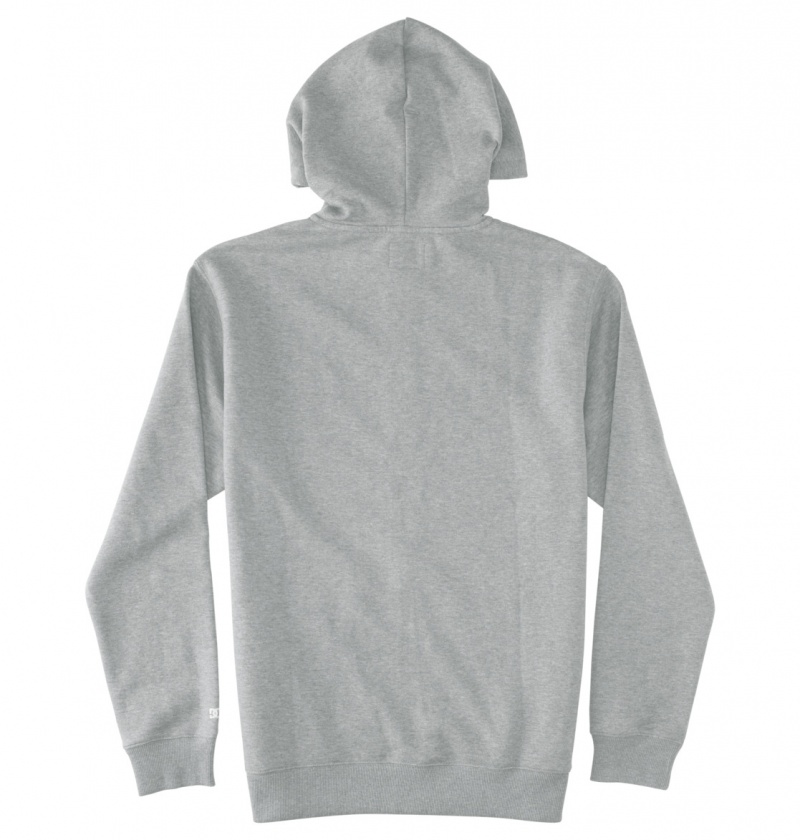 Medium Grey Heather DC Shoes Baseline - Zip-Up Hoodie | ABKZPM-970