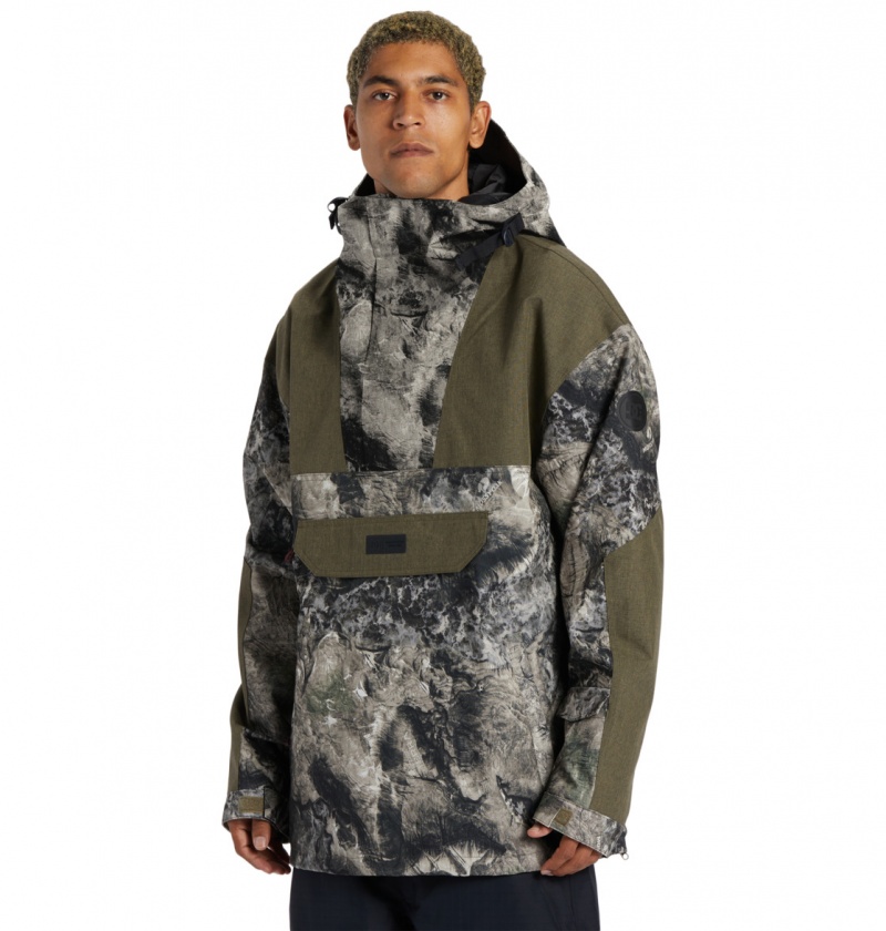 Mossy Oak Terra Coyote Camo DC Shoes Dc-43 - Technical Anorak Snow Jacket | UEJTGC-697