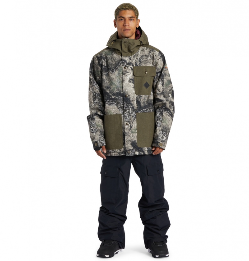 Mossy Oak Terra Coyote Camo DC Shoes Servo - Technical Snow Jacket | APHIOB-872