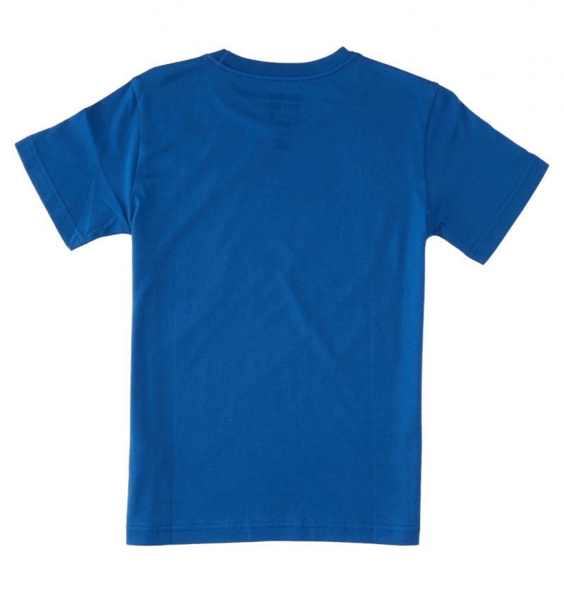 Nautical Blue DC Shoes On The Grind - T-Shirt 10-16 | FJKWIO-783