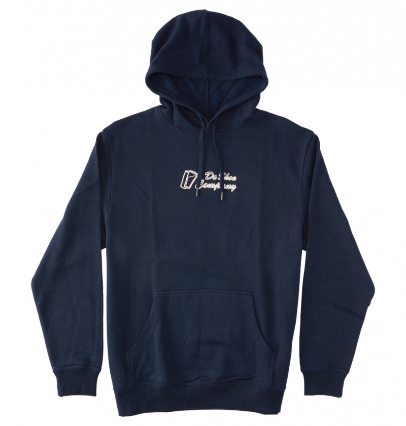 Navy Blazer DC Shoes Big Willys - Hoodie | KJFMCY-316