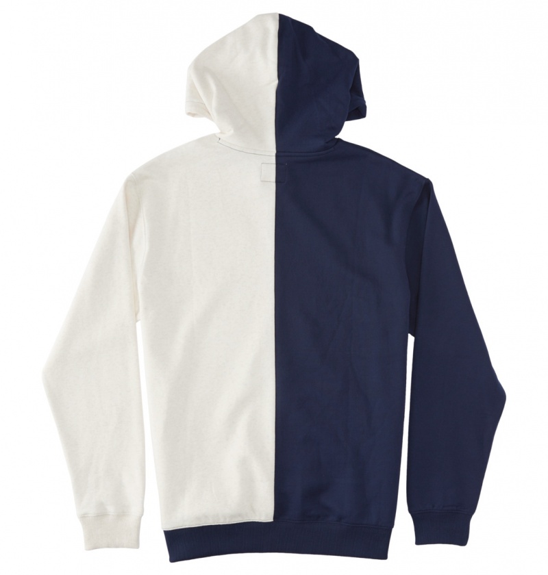 Navy Blazer / Oat Heather DC Shoes Baseline Ph - Hoodie | RXGJDP-906